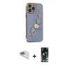 MARSİLYAN™- iPhone 13 Pro Max Kılıf Nova Işık Prime - Şeffaf 360 Full Body Arka Koruyucu + Pers Alüminyum Kamera Lens - SABE