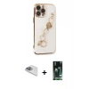 MARSİLYAN™- iPhone 13 Pro Max Kılıf Nova Işık Prime - Şeffaf 360 Full Body Arka Koruyucu + Pers Alüminyum Kamera Lens - SABE