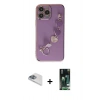 MARSİLYAN™- iPhone 13 Pro Max Kılıf Nova Işık Prime - Şeffaf 360 Full Body Arka Koruyucu + Pers Alüminyum Kamera Lens - SABE