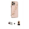 MARSİLYAN™- iPhone 13 Pro Max Kılıf Nova Işık Prime - Şeffaf Maxco Cam Ekran Koruyucu + Kırmızı Rainbow Kamera Lens Koruma Cam