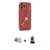 MARSİLYAN™- iPhone 13 Pro Max Kılıf Nova Işık Prime - Şeffaf Maxco Cam Ekran Koruyucu + Rainbow Kamera Lens Koruma Cam - MR
