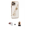 MARSİLYAN™- iPhone 13 Pro Max Kılıf Nova Işık Prime - Şeffaf Maxco Cam Ekran Koruyucu + Pers Alüminyum Kamera Lens - KI