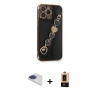 MARSİLYAN™- iPhone 13 Pro Max Kılıf Nova Işık Prime - Şeffaf Maxco Cam Ekran Koruyucu + Pers Alüminyum Kamera Lens - LT