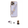 MARSİLYAN™- iPhone 13 Pro Max Kılıf Nova Işık Prime - Şeffaf Maxco Cam Ekran Koruyucu + Pers Alüminyum Kamera Lens - GI