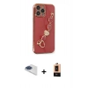 MARSİLYAN™- iPhone 13 Pro Max Kılıf Nova Işık Prime - Şeffaf Maxco Cam Ekran Koruyucu + Pers Alüminyum Kamera Lens - LT