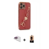 MARSİLYAN™- iPhone 13 Pro Max Kılıf Nova Işık Prime - Şeffaf Maxco Cam Ekran Koruyucu + Pers Alüminyum Kamera Lens - GI