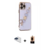 MARSİLYAN™- iPhone 13 Pro Max Kılıf Nova Işık Prime - Şeffaf Maxco Cam Ekran Koruyucu + Pers Alüminyum Kamera Lens - LT