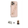 MARSİLYAN™- iPhone 13 Pro Max Kılıf Nova Işık Prime - Şeffaf Maxco Cam Ekran Koruyucu + Rainbow Kamera Lens Koruma Cam - REGD