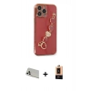 MARSİLYAN™- iPhone 13 Pro Max Kılıf Nova Işık Prime - Şeffaf Maxco Cam Ekran Koruyucu + Rainbow Kamera Lens Koruma Cam - BZ