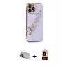 MARSİLYAN™- iPhone 13 Pro Max Kılıf Nova Işık Prime - Şeffaf Maxco Cam Ekran Koruyucu + Rainbow Kamera Lens Koruma Cam - MI