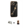 MARSİLYAN™- iPhone 13 Pro Max Kılıf Nova Işık Prime - Şeffaf Maxco Cam Ekran Koruyucu + Rainbow Kamera Lens Koruma Cam - REGD
