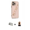 MARSİLYAN™- iPhone 13 Pro Max Kılıf Nova Işık Prime - Şeffaf Maxco Cam Ekran Koruyucu + Rainbow Kamera Lens Koruma Cam - BZ