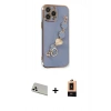 MARSİLYAN™- iPhone 13 Pro Max Kılıf Nova Işık Prime - Şeffaf Maxco Cam Ekran Koruyucu + Rainbow Kamera Lens Koruma Cam - BZ