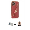 MARSİLYAN™- iPhone 13 Pro Max Kılıf Nova Işık Prime - Şeffaf Maxco Cam Ekran Koruyucu + Rainbow Kamera Lens Koruma Cam - MI
