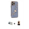 MARSİLYAN™- iPhone 13 Pro Max Kılıf Nova Işık Prime - Şeffaf Maxco Cam Ekran Koruyucu + Rainbow Kamera Lens Koruma Cam - MI