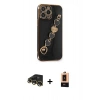 MARSİLYAN™- iPhone 13 Pro Max Kılıf Nova Işık Prime - Şeffaf Maxco Cam Ekran Koruyucu + Raze Metal Kamera Lens - GD