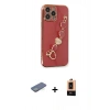 MARSİLYAN™- iPhone 13 Pro Max Kılıf Nova Işık Prime - Şeffaf Maxco Cam Ekran Koruyucu + Renkli Kamera Lens Koruma Cam - YL