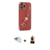 MARSİLYAN™- iPhone 13 Pro Max Kılıf Nova Işık Prime - Şeffaf Maxco Cam Ekran Koruyucu + Pers Alüminyum Kamera Lens - SABE