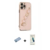MARSİLYAN™- iPhone 13 Pro Max Kılıf Nova Işık Prime - Şeffaf Pasifik Cam Ekran Koruyucu + Shine Kamera Lens Koruma Cam - MI