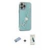 MARSİLYAN™- iPhone 13 Pro Max Kılıf Nova Işık Prime - Şeffaf Pasifik Cam Ekran Koruyucu + Shine Kamera Lens Koruma Cam - MI