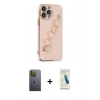 MARSİLYAN™- iPhone 13 Pro Max Kılıf Nova Işık Prime - Şeffaf Pasifik Cam Ekran Koruyucu + Neon Fosforlu Kamera Lens - YL