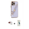 MARSİLYAN™- iPhone 13 Pro Max Kılıf Nova Işık Prime - Şeffaf Pasifik Cam Ekran Koruyucu + Pers Alüminyum Kamera Lens - KI