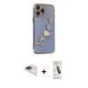 MARSİLYAN™- iPhone 13 Pro Max Kılıf Nova Işık Prime - Şeffaf Pasifik Cam Ekran Koruyucu + Pers Alüminyum Kamera Lens - GI