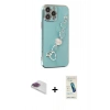 MARSİLYAN™- iPhone 13 Pro Max Kılıf Nova Işık Prime - Şeffaf Pasifik Cam Ekran Koruyucu + Pers Alüminyum Kamera Lens - GI