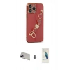 MARSİLYAN™- iPhone 13 Pro Max Kılıf Nova Işık Prime - Şeffaf Pasifik Cam Ekran Koruyucu + Rainbow Kamera Lens Koruma Cam - MR