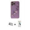 MARSİLYAN™- iPhone 13 Pro Max Kılıf Nova Işık Prime - Şeffaf Pasifik Cam Ekran Koruyucu + Rainbow Kamera Lens Koruma Cam - BZ
