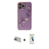 MARSİLYAN™- iPhone 13 Pro Max Kılıf Nova Işık Prime - Şeffaf Pasifik Cam Ekran Koruyucu + Rainbow Kamera Lens Koruma Cam - MR