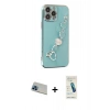 MARSİLYAN™- iPhone 13 Pro Max Kılıf Nova Işık Prime - Şeffaf Pasifik Cam Ekran Koruyucu + Rainbow Kamera Lens Koruma Cam - MI