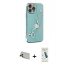 MARSİLYAN™- iPhone 13 Pro Max Kılıf Nova Işık Prime - Şeffaf Pasifik Cam Ekran Koruyucu + Rainbow Kamera Lens Koruma Cam - BZ