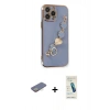 MARSİLYAN™- iPhone 13 Pro Max Kılıf Nova Işık Prime - Şeffaf Pasifik Cam Ekran Koruyucu + Renkli Kamera Lens Koruma Cam - SI