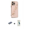 MARSİLYAN™- iPhone 13 Pro Max Kılıf Nova Işık Prime - Şeffaf Pasifik Cam Ekran Koruyucu + Renkli Kamera Lens Koruma Cam - YL