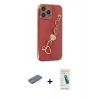 MARSİLYAN™- iPhone 13 Pro Max Kılıf Nova Işık Prime - Şeffaf Pasifik Cam Ekran Koruyucu + Renkli Kamera Lens Koruma Cam - MI
