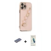 MARSİLYAN™- iPhone 13 Pro Max Kılıf Nova Işık Prime - Şeffaf Pasifik Cam Ekran Koruyucu + Renkli Kamera Lens Koruma Cam - MI