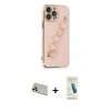 MARSİLYAN™- iPhone 13 Pro Max Kılıf Nova Işık Prime - Şeffaf Pasifik Cam Ekran Koruyucu + Rainbow Kamera Lens Koruma Cam - REGD