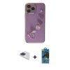 MARSİLYAN™- iPhone 13 Pro Max Kılıf Nova Işık Prime - Siyah 18D Cam Ekran Koruyucu + Pers Alüminyum Kamera Lens - LT
