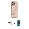 MARSİLYAN™- iPhone 13 Pro Max Kılıf Nova Işık Prime - Siyah 18D Cam Ekran Koruyucu + Pers Alüminyum Kamera Lens - KI