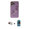 MARSİLYAN™- iPhone 13 Pro Max Kılıf Nova Işık Prime - Siyah 18D Cam Ekran Koruyucu + Rainbow Kamera Lens Koruma Cam - KI