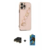 MARSİLYAN™- iPhone 13 Pro Max Kılıf Nova Işık Prime - Siyah 18D Cam Ekran Koruyucu + Raze Metal Kamera Lens - GD