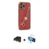 MARSİLYAN™- iPhone 13 Pro Max Kılıf Nova Işık Prime - Siyah 3D Antistatik Cam Ekran Koruyucu + Raze Metal Kamera Lens - GD