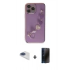 MARSİLYAN™- iPhone 13 Pro Max Kılıf Nova Işık Prime - Siyah 3D Antistatik Hayalet Cam Ekran Koruyucu + Pers Alüminyum Kamera Lens - LT