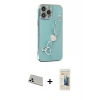 MARSİLYAN™- iPhone 13 Pro Max Kılıf Nova Işık Prime - Siyah 6D Mat Seramik Hayalet Nano Ekran Koruyucu + Rainbow Kamera Lens Koruma Cam - BZ