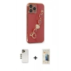 MARSİLYAN™- iPhone 13 Pro Max Kılıf Nova Işık Prime - Siyah 6D Mat Seramik Hayalet Nano Ekran Koruyucu + Shine Kamera Lens - GD