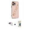 MARSİLYAN™- iPhone 13 Pro Max Kılıf Nova Işık Prime - Siyah 6D Mat Seramik Hayalet Nano Ekran Koruyucu + Gökkuşağı Pers Alüminyum Kamera Lens