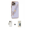 MARSİLYAN™- iPhone 13 Pro Max Kılıf Nova Işık Prime - Siyah 6D Mat Seramik Hayalet Nano Ekran Koruyucu + Shine Kamera Lens - GD