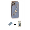MARSİLYAN™- iPhone 13 Pro Max Kılıf Nova Işık Prime - Siyah 6D Mat Seramik Hayalet Nano Ekran Koruyucu + Shine Kamera Lens Koruma Cam - GI
