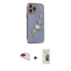 MARSİLYAN™- iPhone 13 Pro Max Kılıf Nova Işık Prime - Siyah 6D Mat Seramik Hayalet Nano Ekran Koruyucu + Pers Alüminyum Kamera Lens - KI